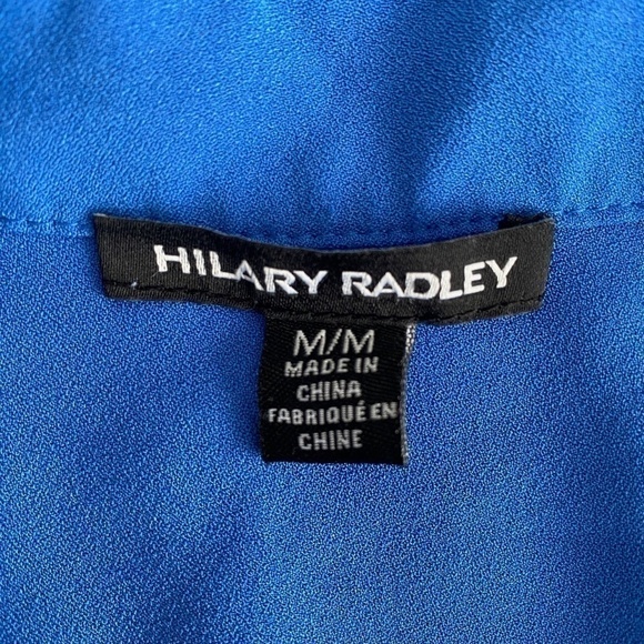 Hilary Radley sleeveless v-neck blouse blue size medium - Picture 7 of 8